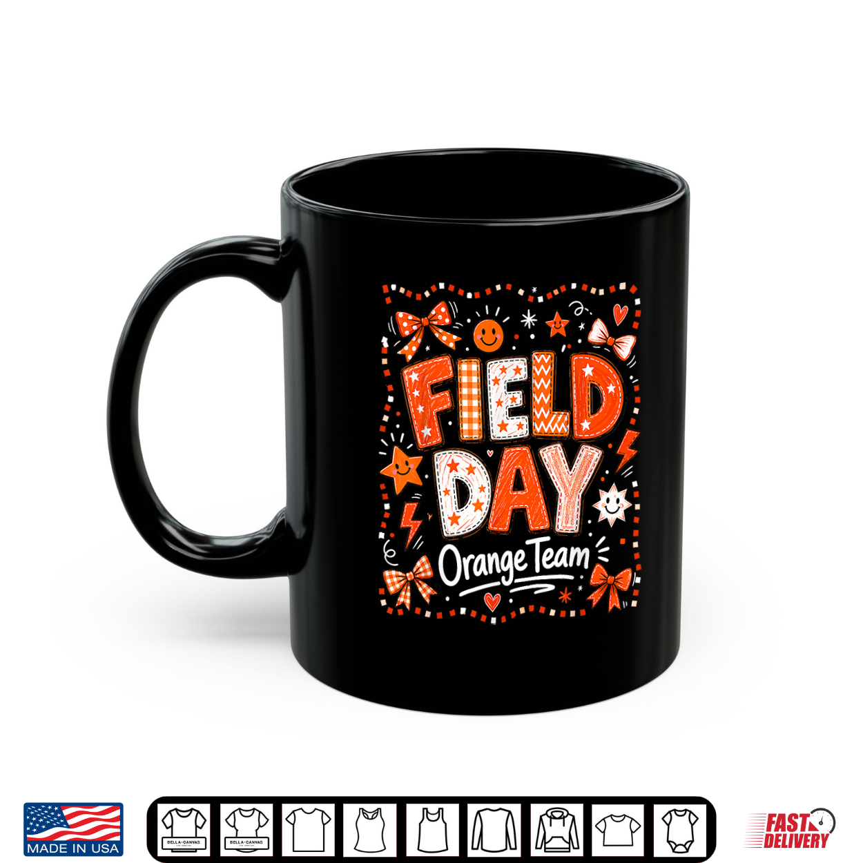 Field Day Orange Team Student Teacher Field Day Games Shirt
