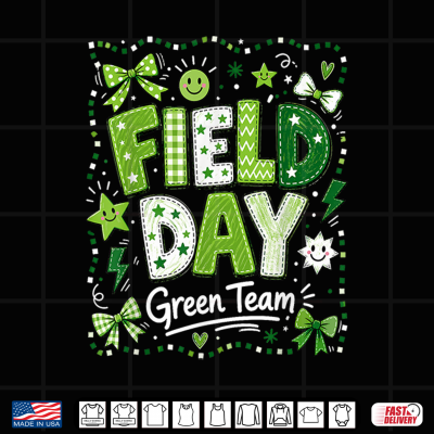 Field Day Green Team Student Teacher Field Day Games Shirt 4 Design Field Day Green Team Student Teacher Field Day Games Shirt