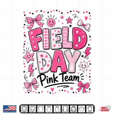 Field Day Pink Team Student Teacher Field Day Games Shirt 4 Design Field Day Pink Team Student Teacher Field Day Games Shirt