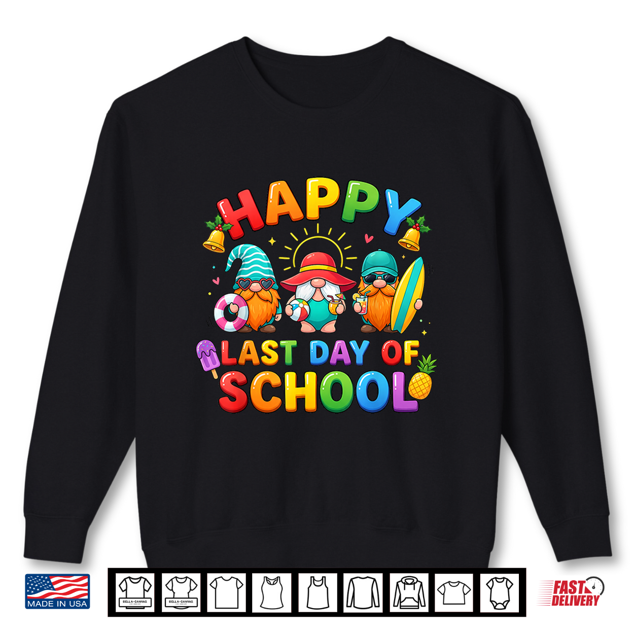 Summer Last Day Of School Gnomes Teacher Holiday Shirt