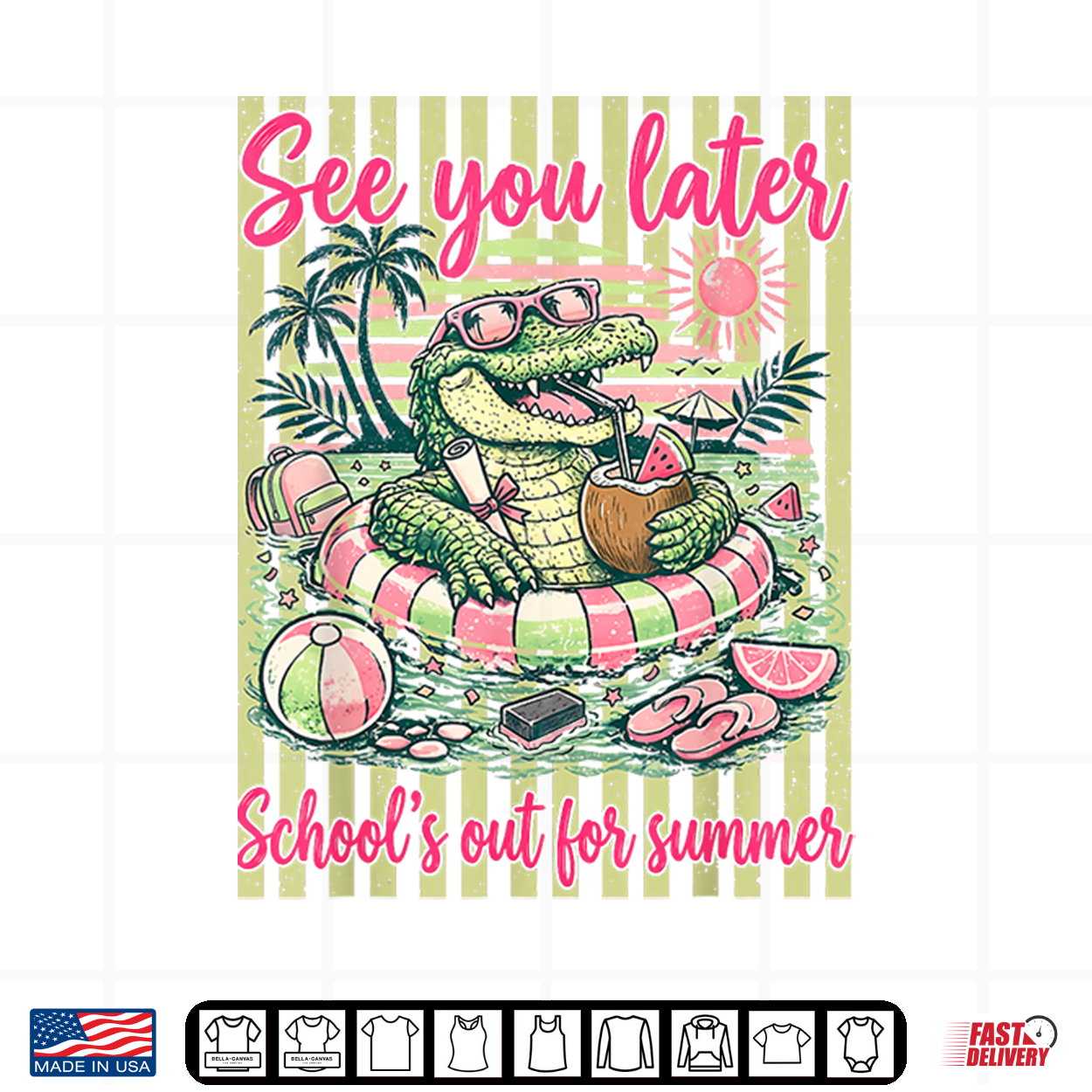 Last Day Of Schools Out For Summer See You Later Gator Shirt