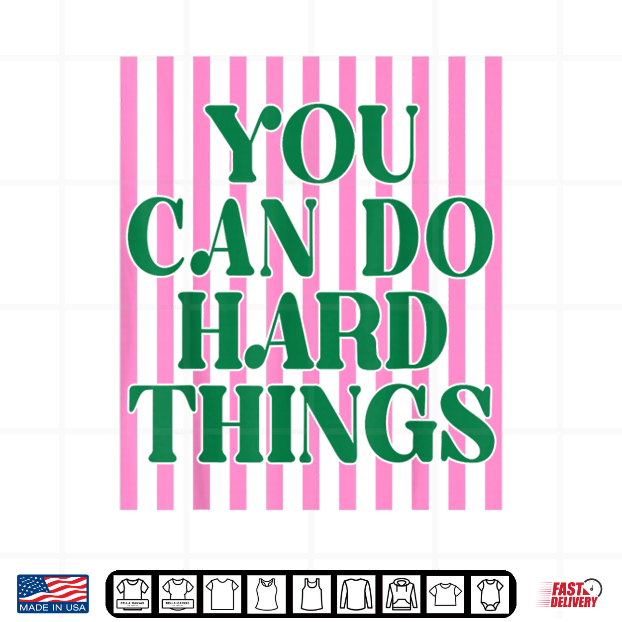 Retro Stripes You Can Do Hard Things Test Day Teacher Student Shirt