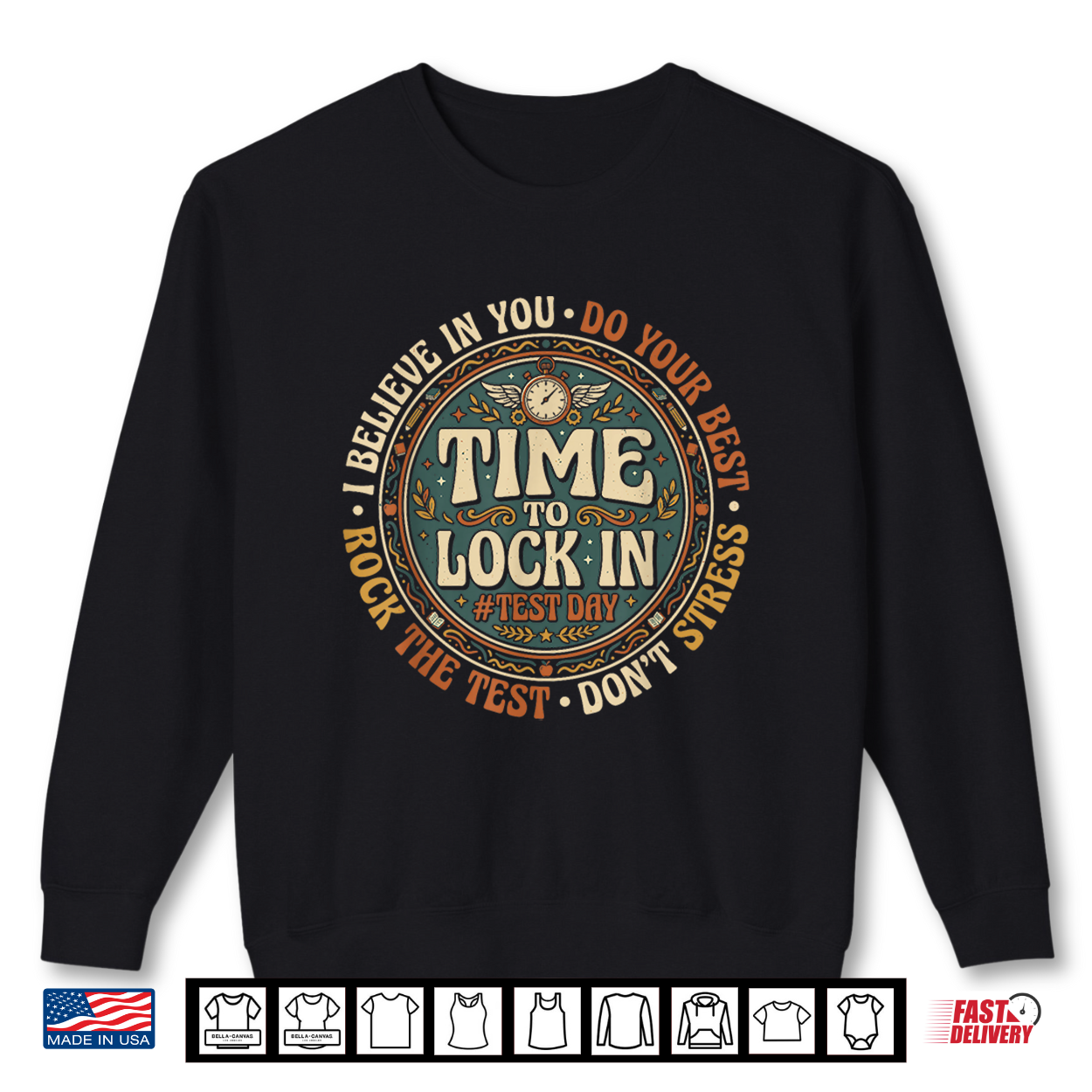 Time To Lock In Don’T Stress Teacher Test Day Shirt