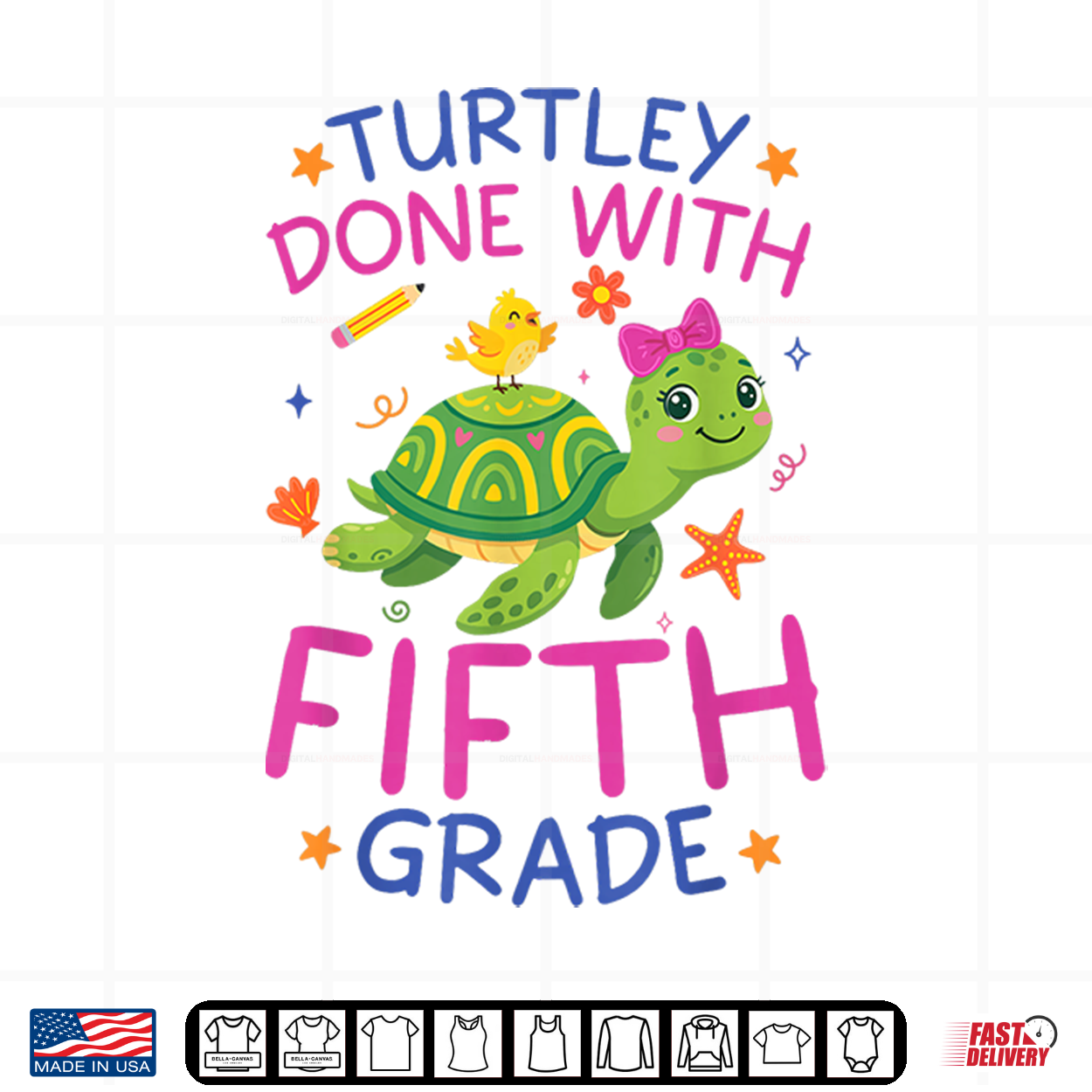 Turtley Done With Fifth Grade Last Day Of School Teacher Shirt