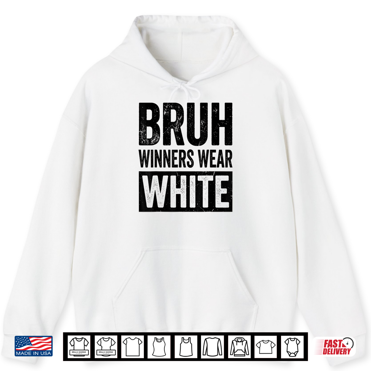 White Field Day Team Spirit Bruh Winners Wear White Shirt