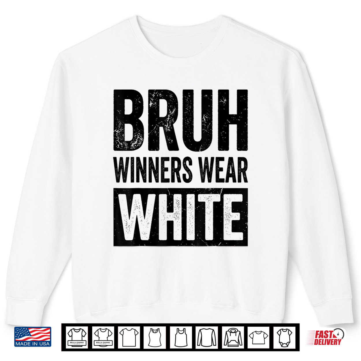 White Field Day Team Spirit Bruh Winners Wear White Shirt