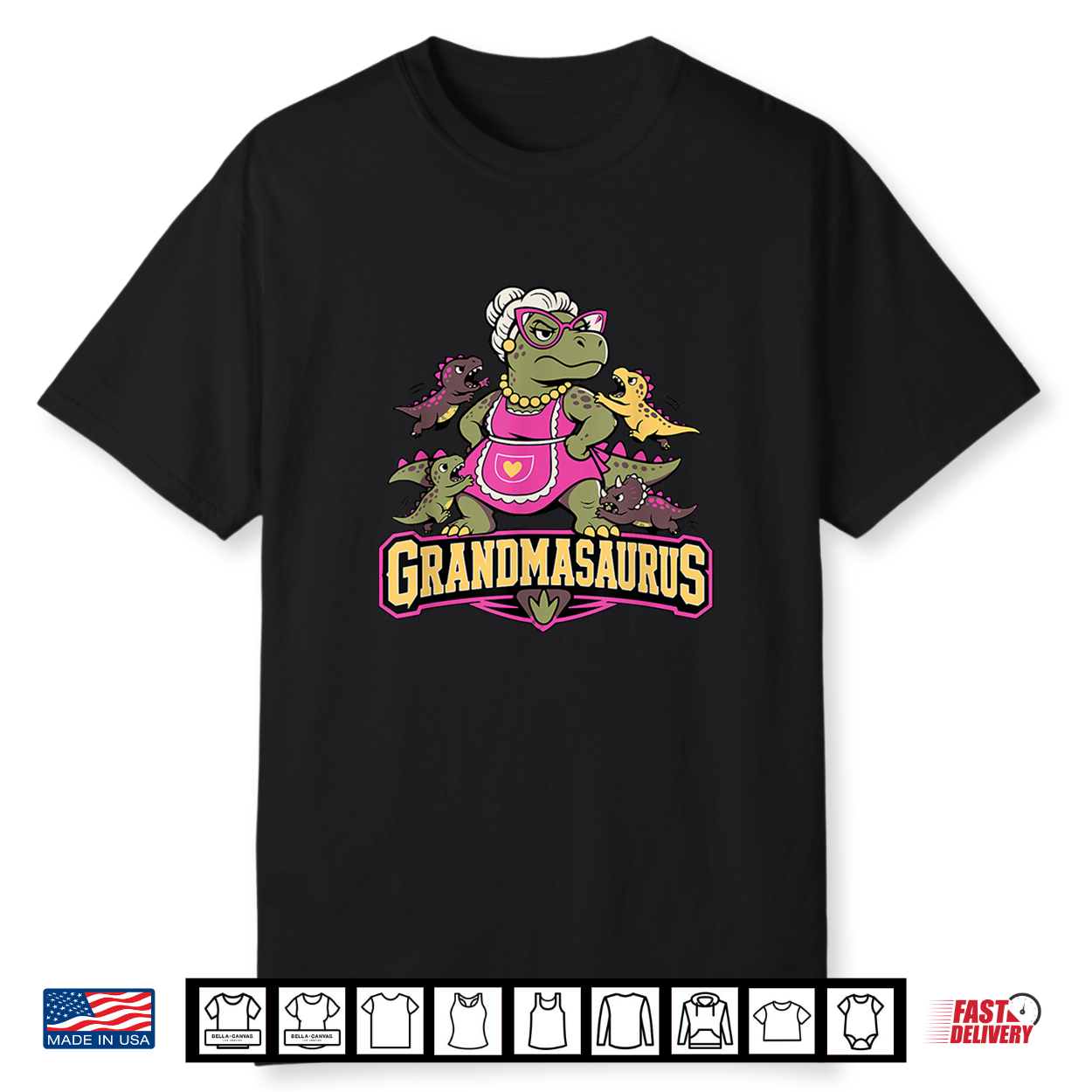 Grandmasaurus Fun Dinosaur Grandma With Little Dinos Shirt Grandmasaurus Fun Dinosaur Grandma With Little Dinos Shirt
