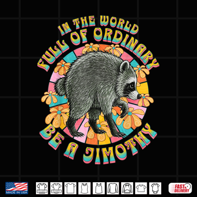 Design Groovy Jimothy Raccoon Jimothy From Seattle Shirt