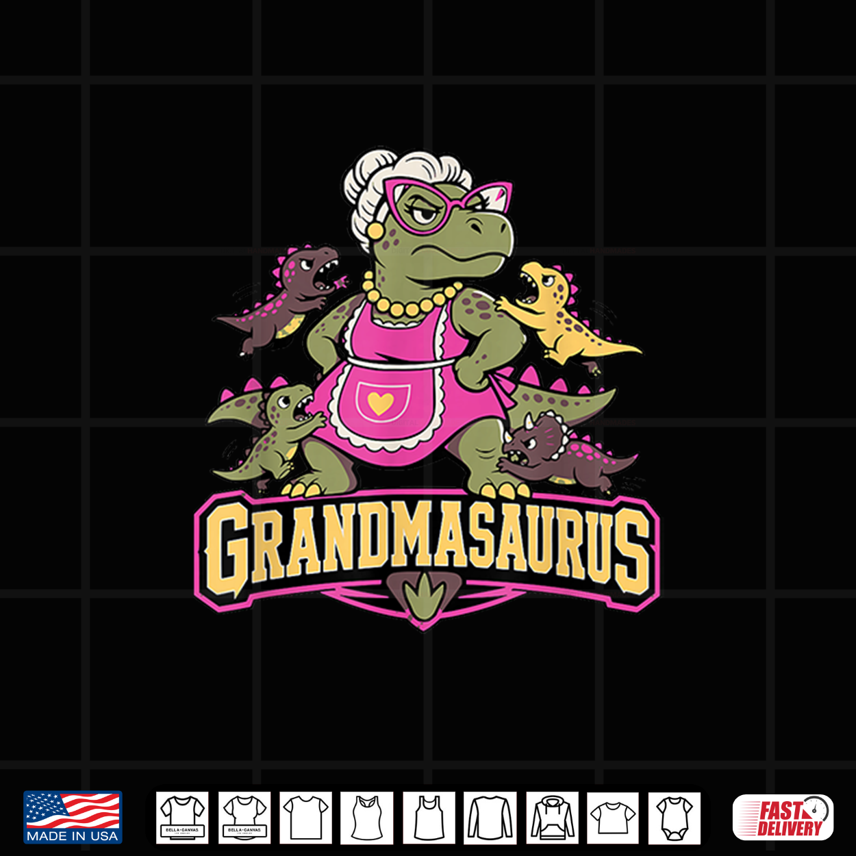 Grandmasaurus Fun Dinosaur Grandma With Little Dinos Shirt Grandmasaurus Fun Dinosaur Grandma With Little Dinos Shirt