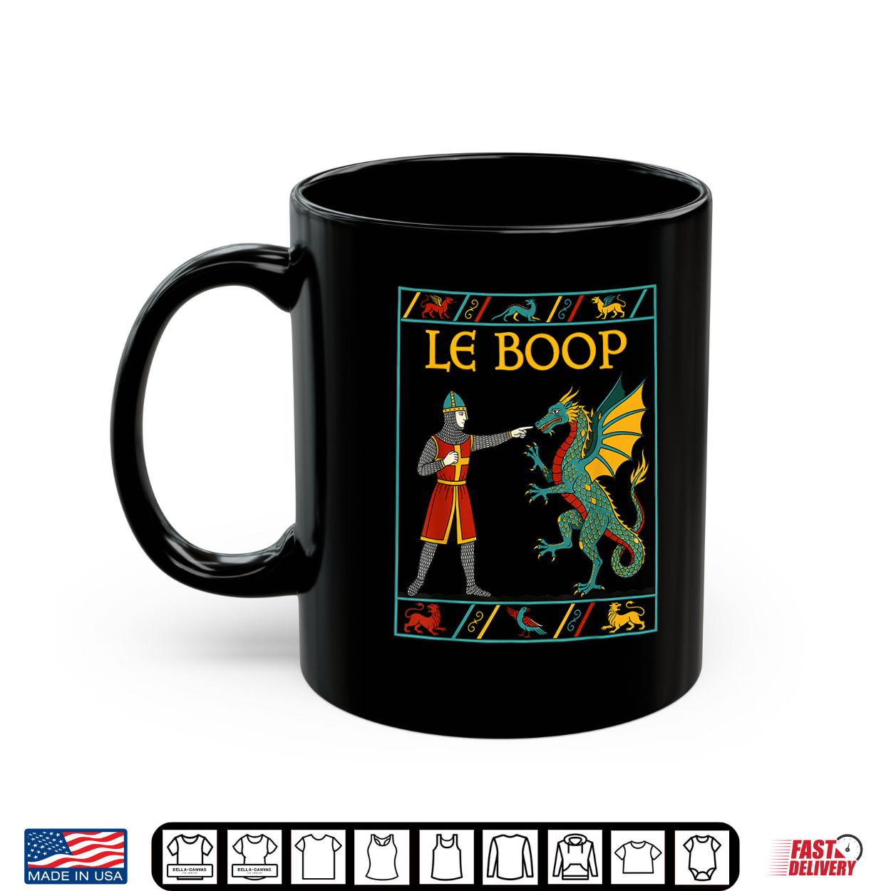 Le Boop Medieval Knight Dragon Fantasy Humor Shirt