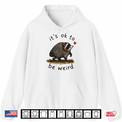 Hoodie Its Ok To Be Weird Jimothy Raccoon Trend Shirt