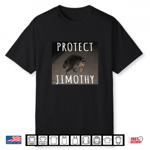 Protect Jimothy Trendy Raccoon Meme Iced Coffee Joke Shirt
