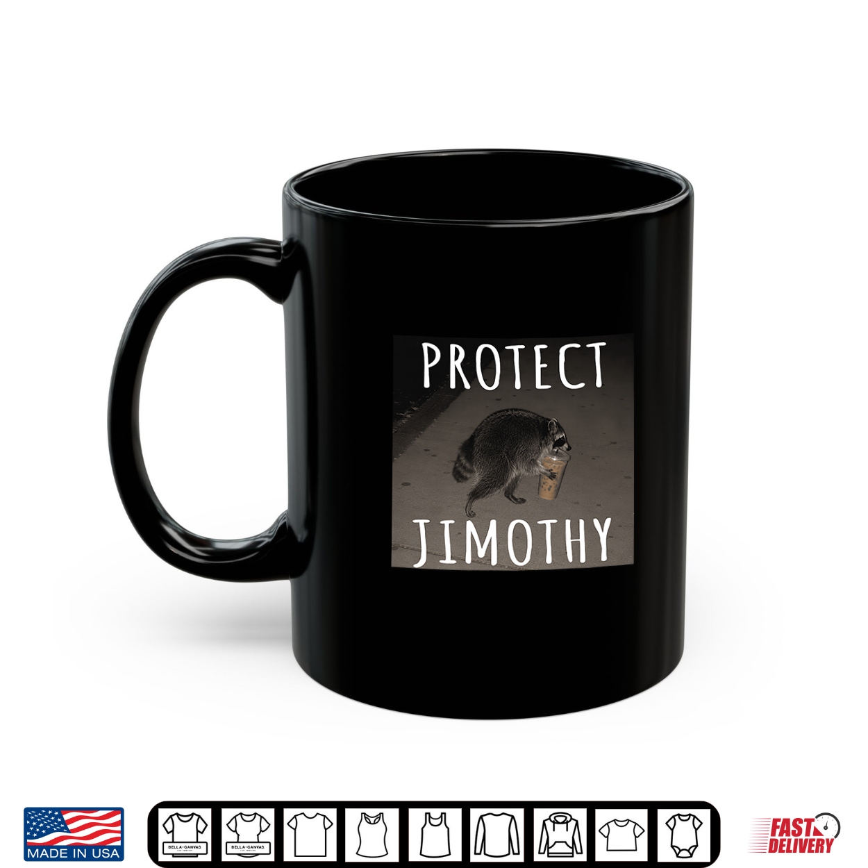 Protect Jimothy Trendy Raccoon Meme Iced Coffee Joke Shirt