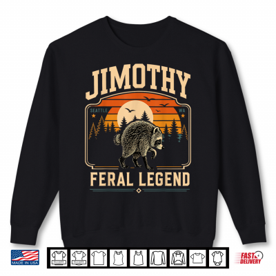 Sweatshirt Retro Jimothy Raccoon Seattle Meme Feral Animal Shirt