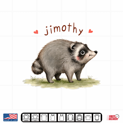 Design Team Jimothy Raccoon Meme Cute Animal Lover Shirt