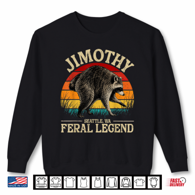 Sweatshirt Vintage Jimothy Viral Raccoon Shirts Trash Panda Wildlife Shirt