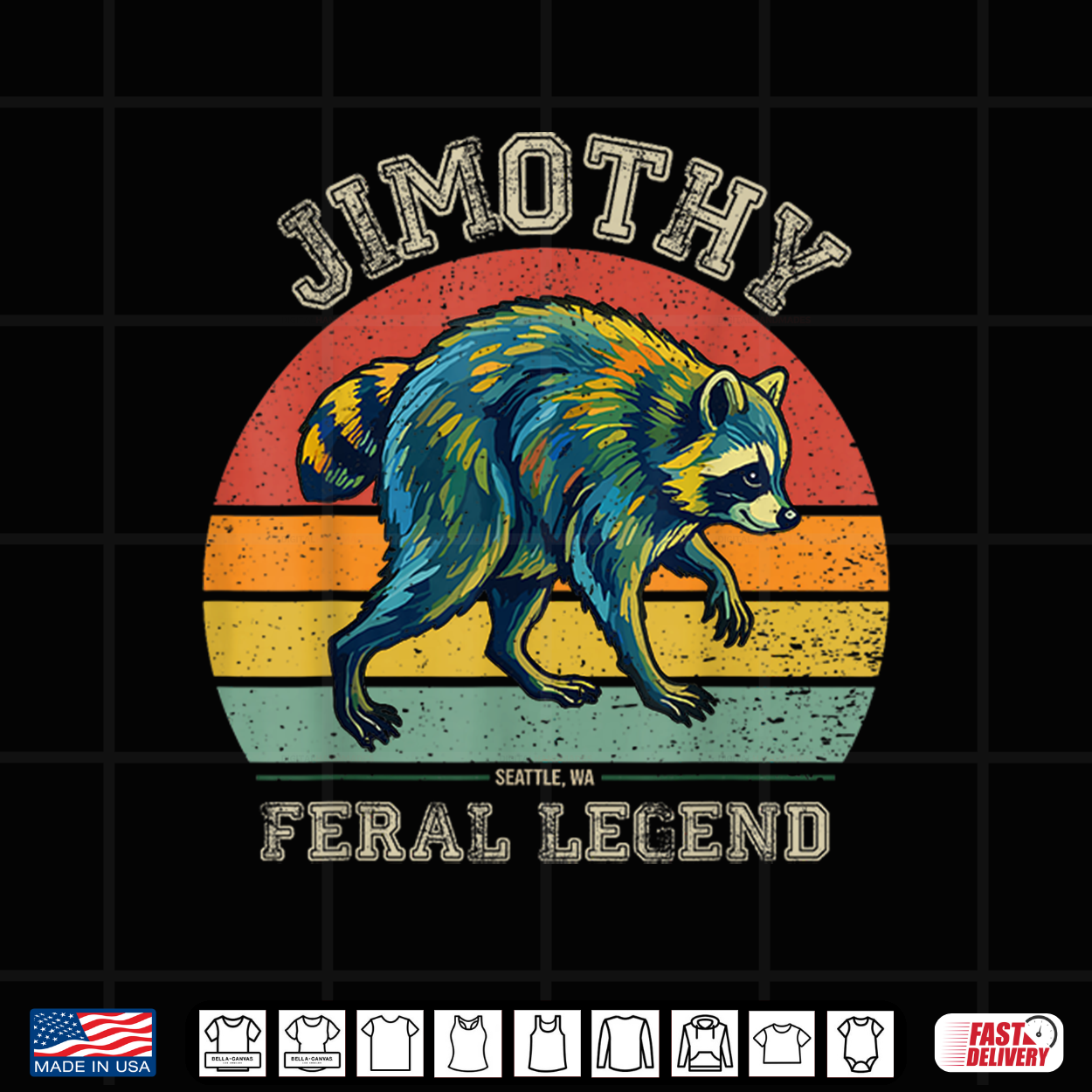 Vintage Jimothy Raccoon Feral Legend Meme Shirt
