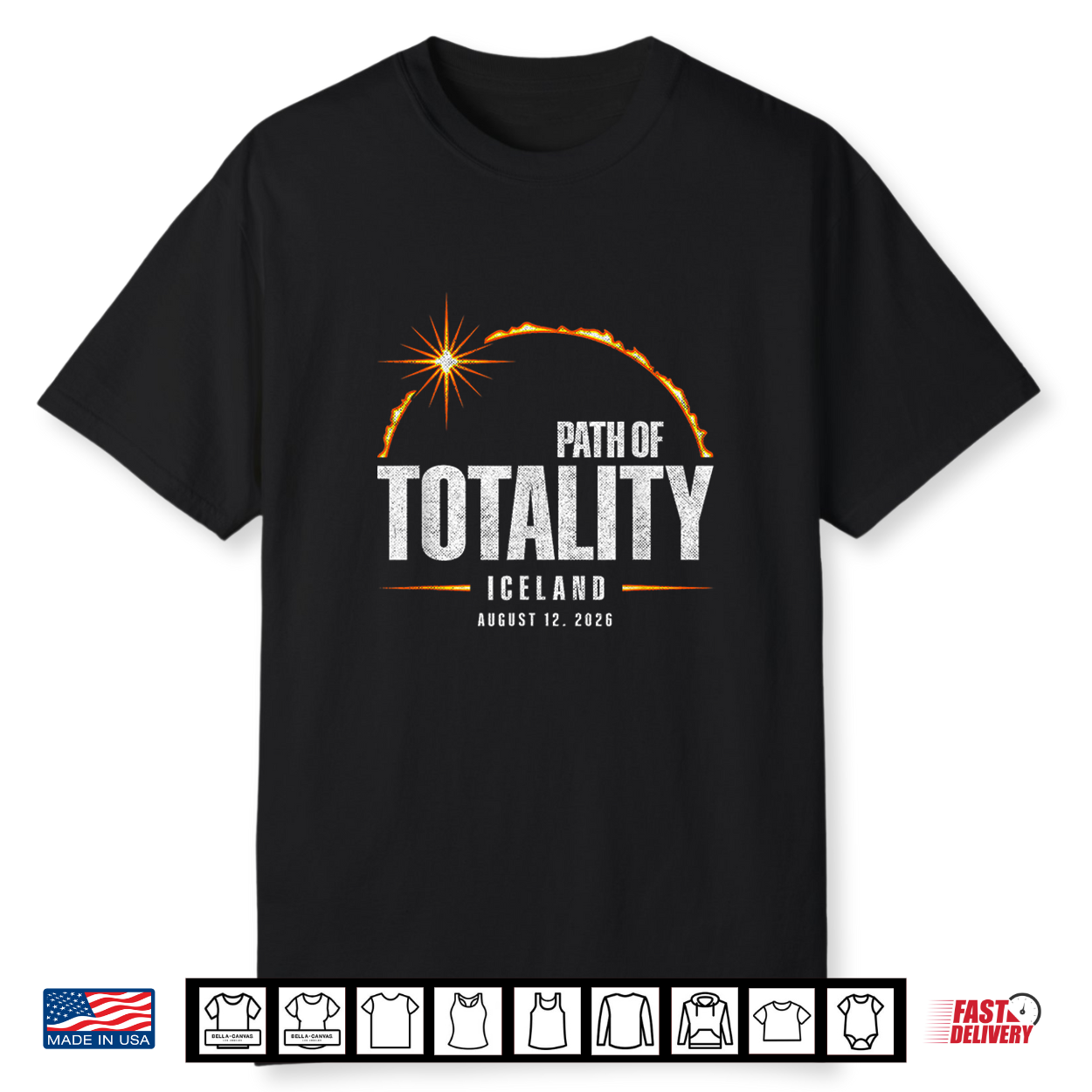 2026 Path Of Totality Souvenir Iceland Solar Eclipse Shirt 2026 Path Of Totality Souvenir Iceland Solar Eclipse Shirt