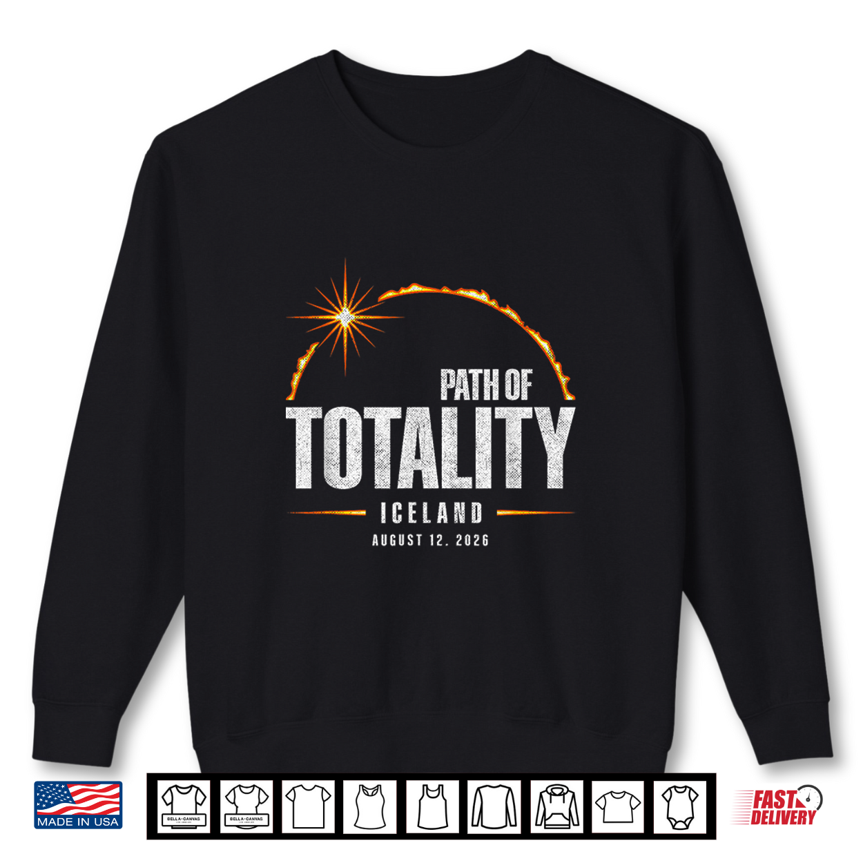2026 Path Of Totality Souvenir Iceland Solar Eclipse Shirt 2026 Path Of Totality Souvenir Iceland Solar Eclipse Shirt