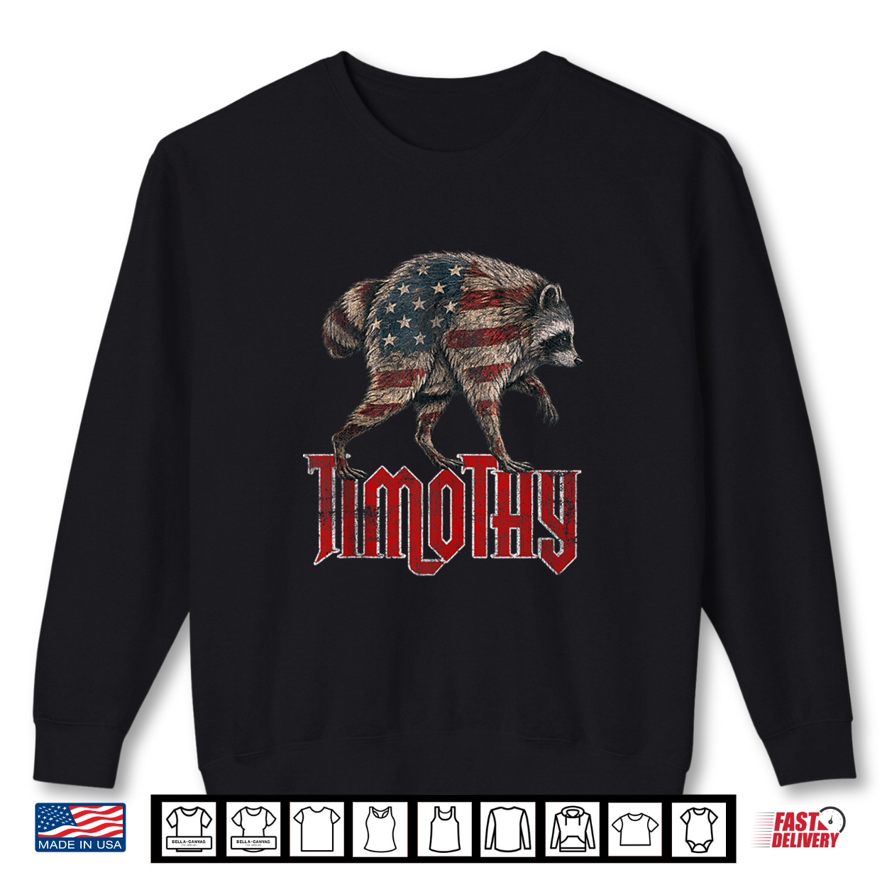 Vintage Raccoon Jimothy American Usa Flag Raccoons Fans Shirt