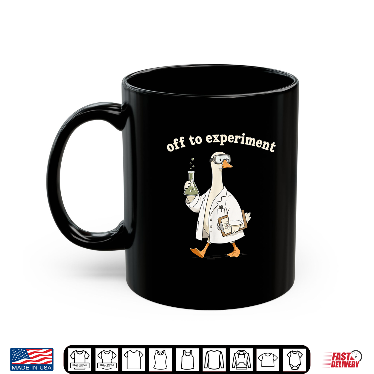 Off To Experiment Funny Science Goose Lab Chemist Shirt