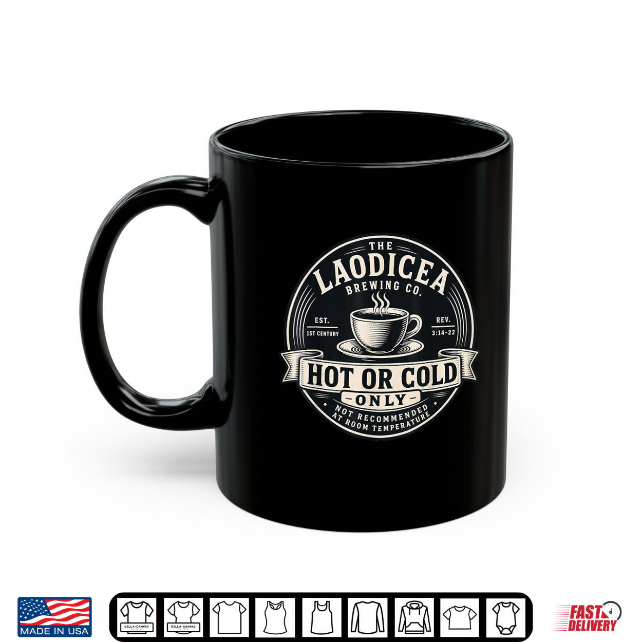 Vintage Coffee Lover Laodicea Bible Verse Joke Shirt
