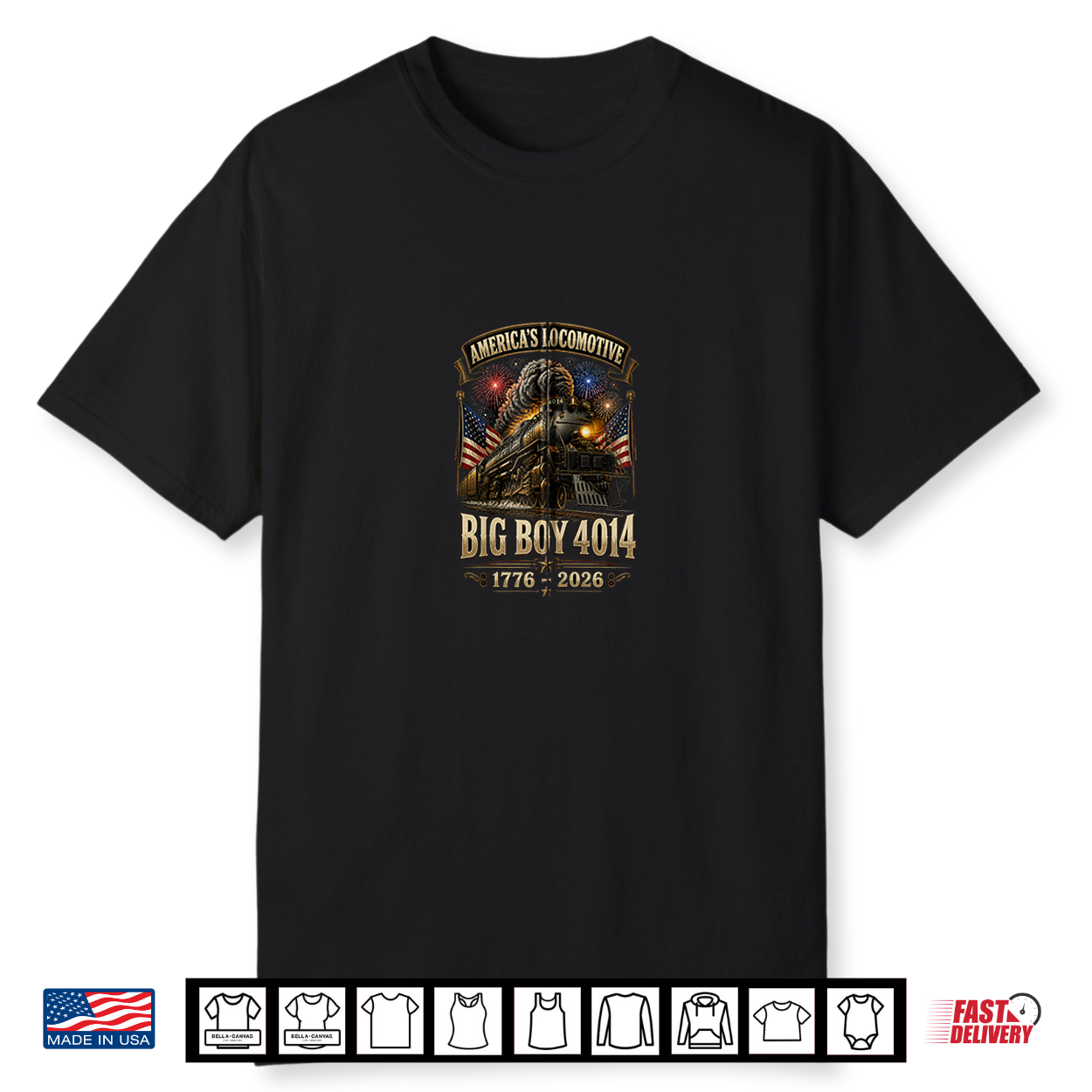 Big Boy 4014 America’S Locomotive Steam Train Us Flag Shirt Big Boy 4014 America’S Locomotive Steam Train Us Flag Shirt