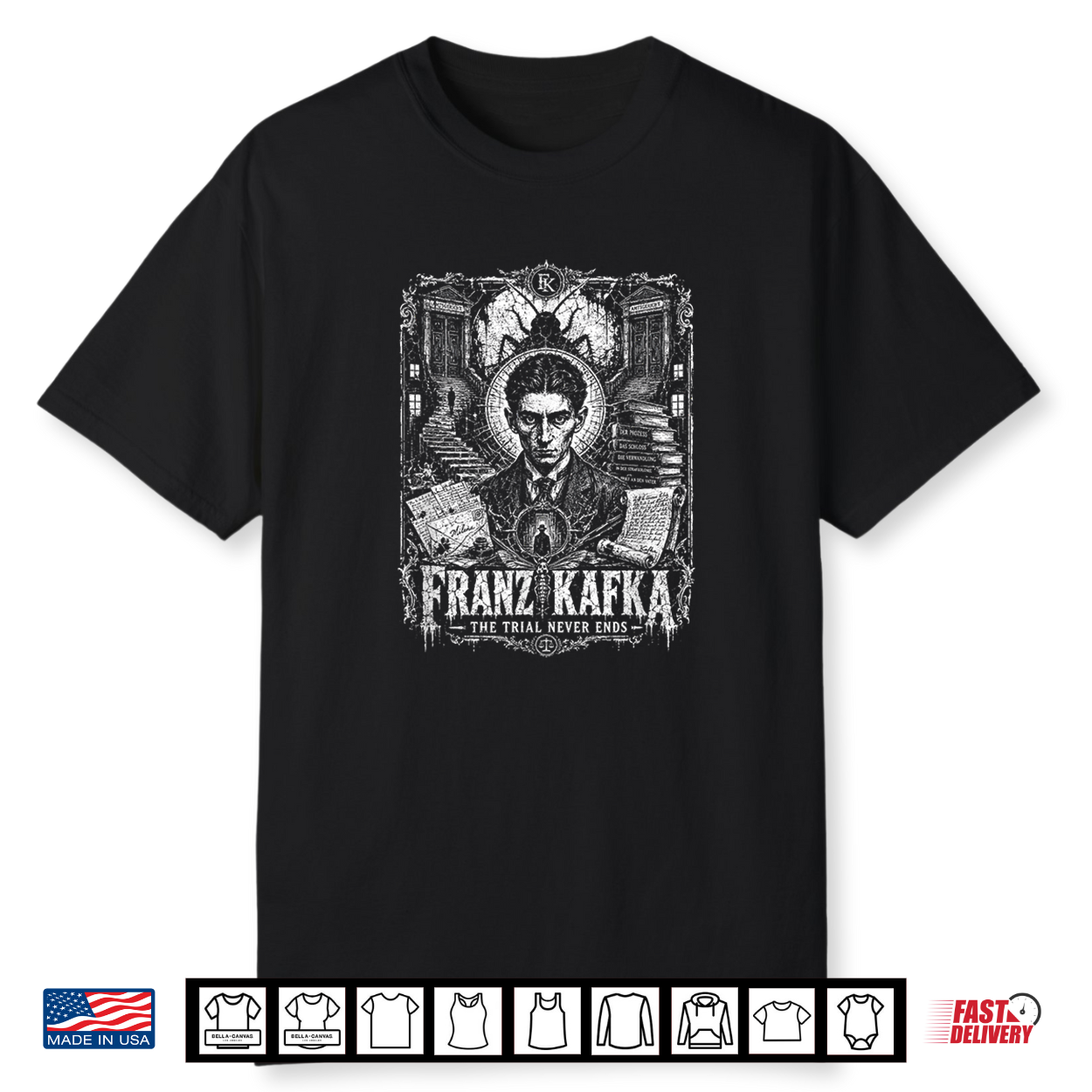 Franz Kafka The Trial Never Ends Dark Classic Shirt Franz Kafka The Trial Never Ends Dark Classic Shirt