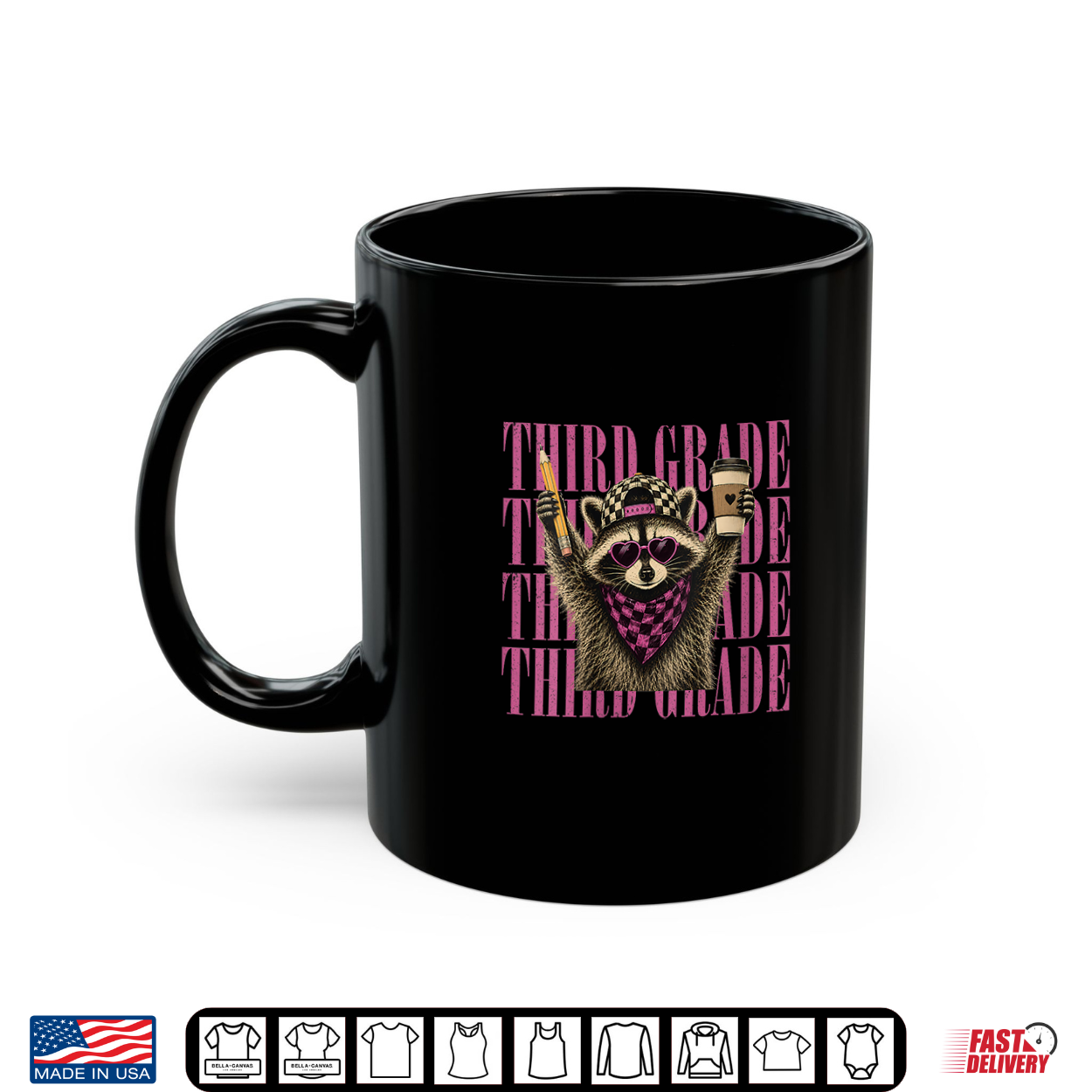 Funny Third 3Rd Grade Teacher Feral Raccoon Back To School Shirt