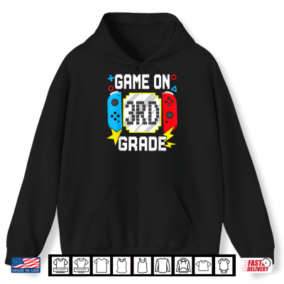 Hoodie 3rd Grade For Boys Back To School First Day Of Third Grade Shirt