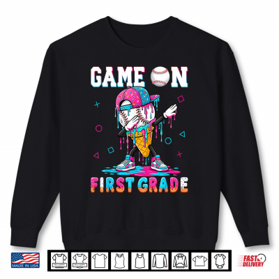 Sweatshirt 1st Grade First Day Of First Grade Baseball Drip For Boys Shirt