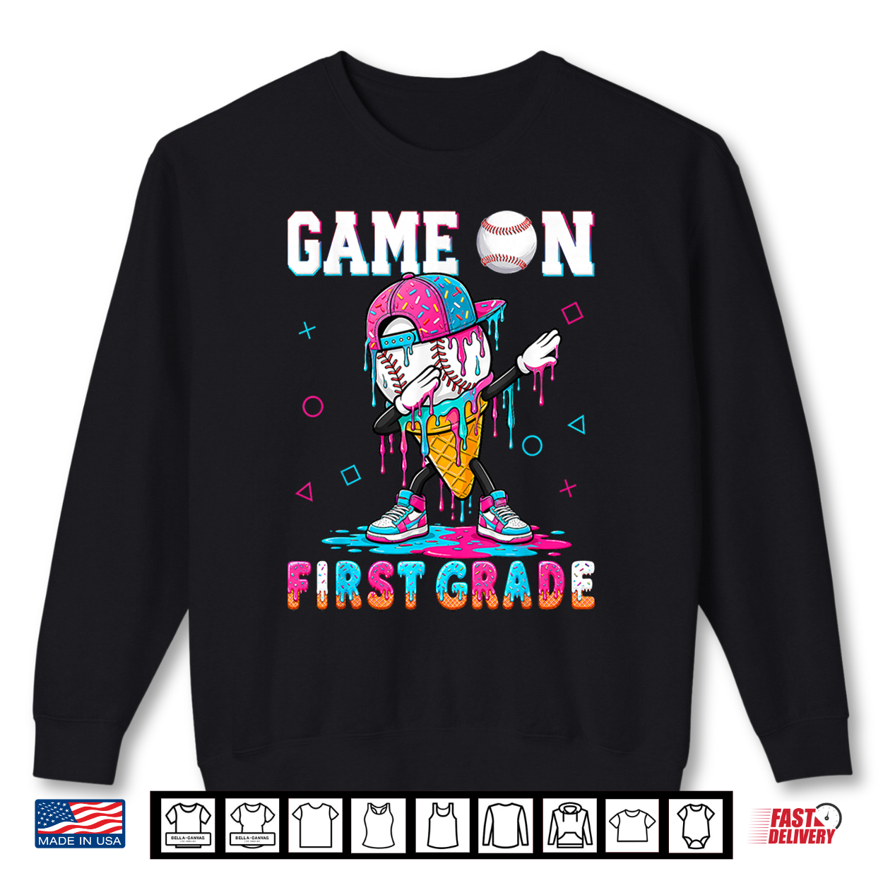 1St Grade First Day Of First Grade Baseball Drip For Boys Shirt