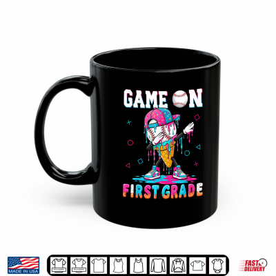 Mug 1st Grade First Day Of First Grade Baseball Drip For Boys Shirt