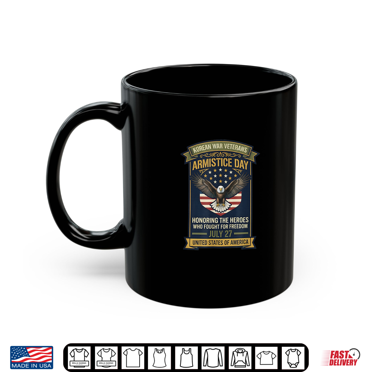 Korean War Veterans Armistice Day Honoring Graphic Tee Shirt