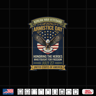Design Korean War Veterans Armistice Day Honoring Graphic Tee Shirt