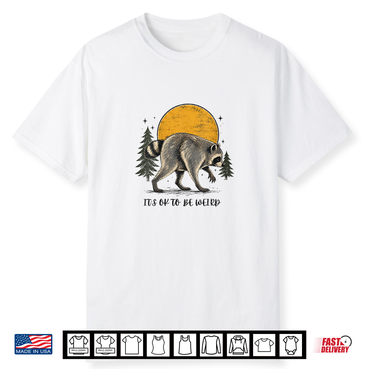 Cute Jimothy Raccoon It’S Ok To Be Weird Raccoon Jimothy Shirt