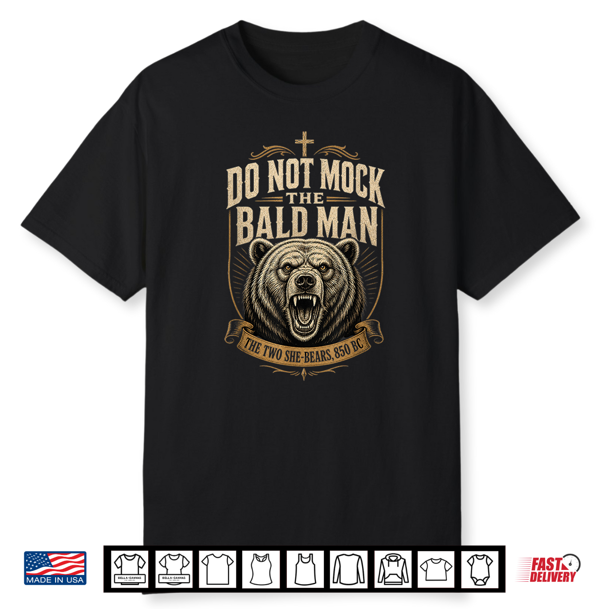 Do Not Mock The Bald Man Two She Bears 850 Bc Shirt