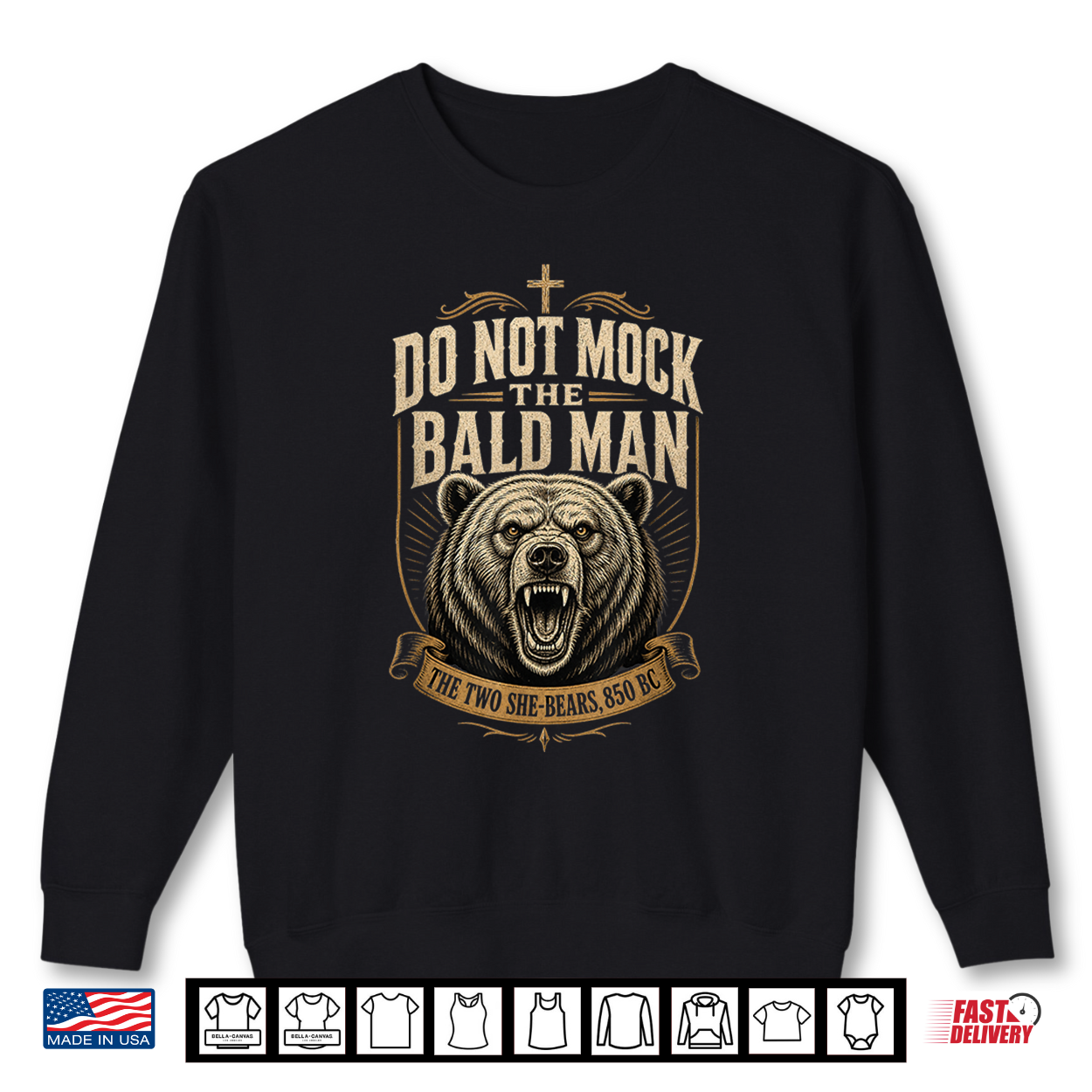 Do Not Mock The Bald Man Two She Bears 850 Bc Shirt