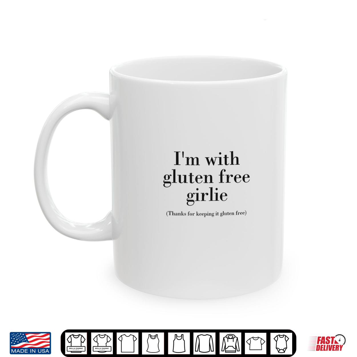 Husband Boyfriend Celiac Support With Gluten Free Girlie Shirt