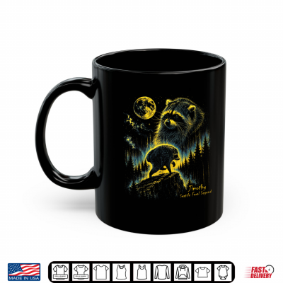 Mug Jimothy Seattle Raccoon Feral Legend Retro Moon Art Shirt