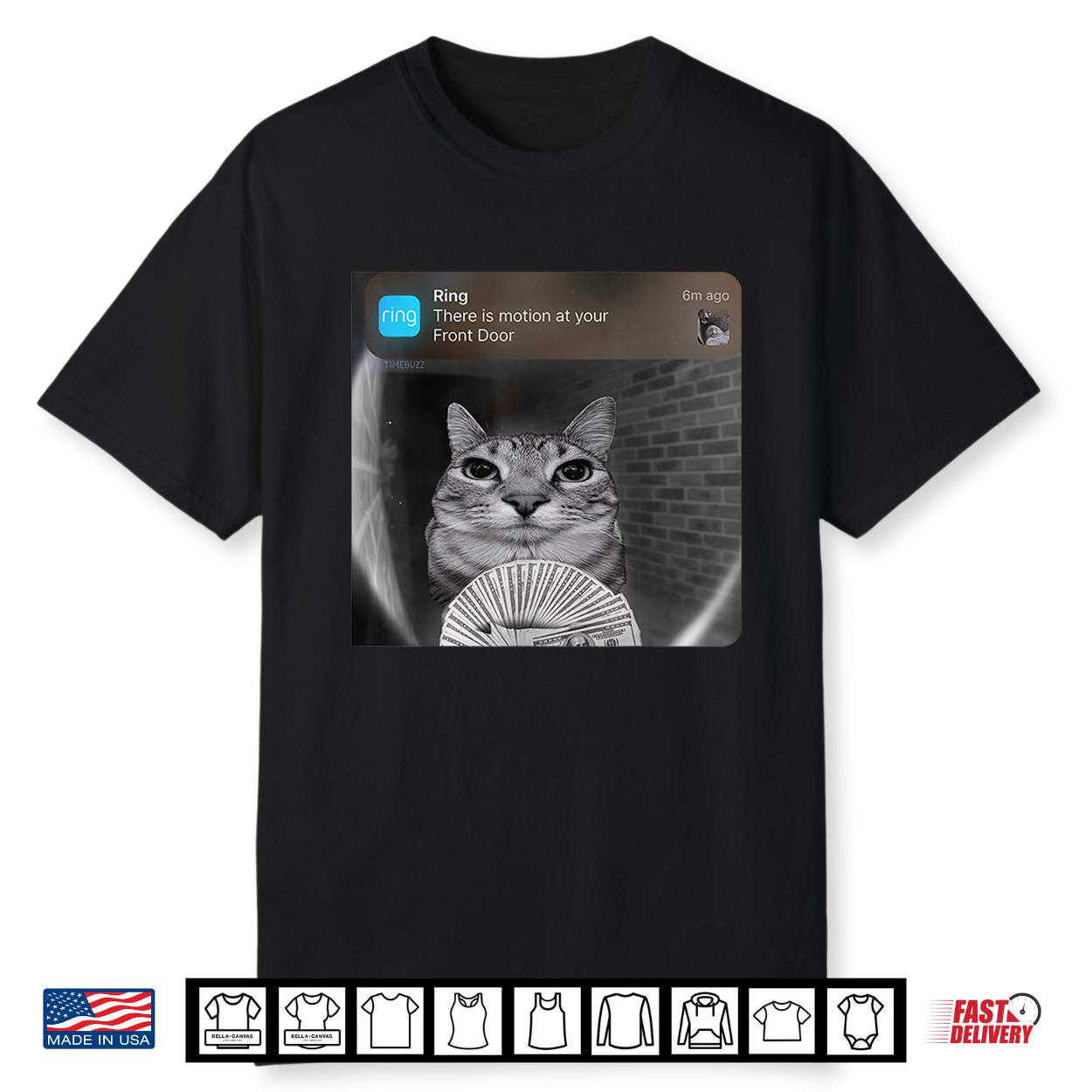 There Is Motion At Your Front Door Funny Cat Motion Meme Shirt