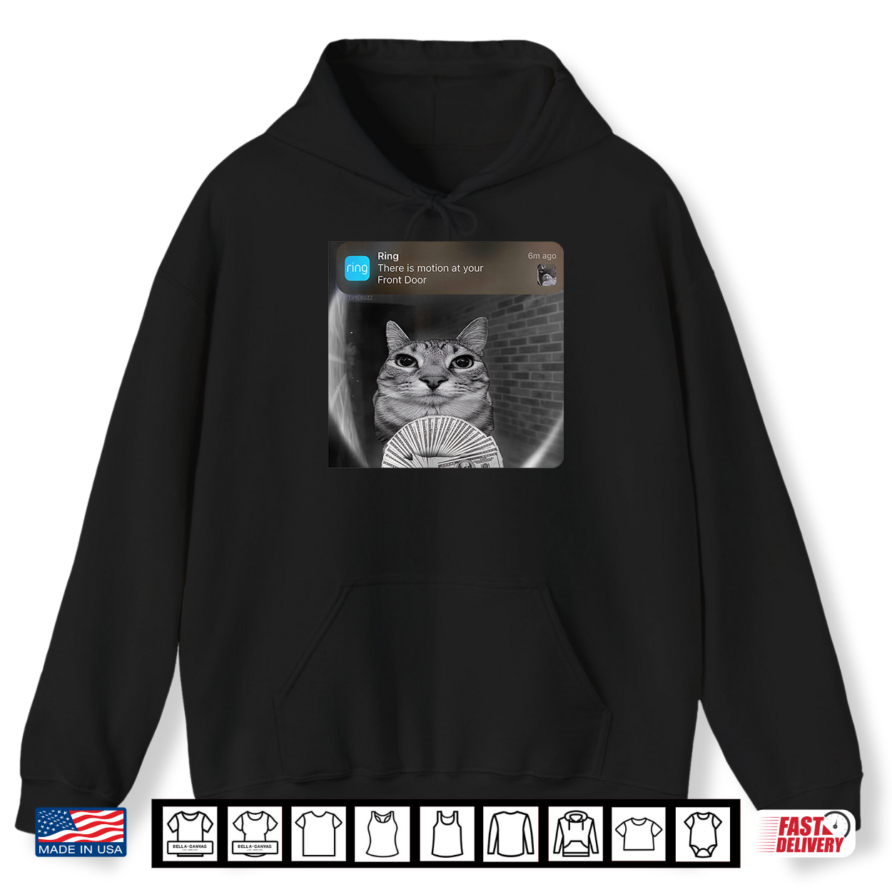 There Is Motion At Your Front Door Funny Cat Motion Meme Shirt