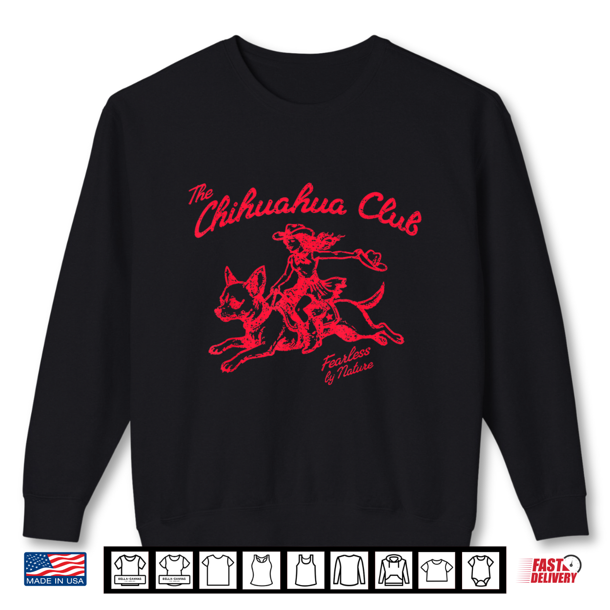 The Chihuahua Club Fearless By Nature Cowboy Dog Lover Humor Shirt