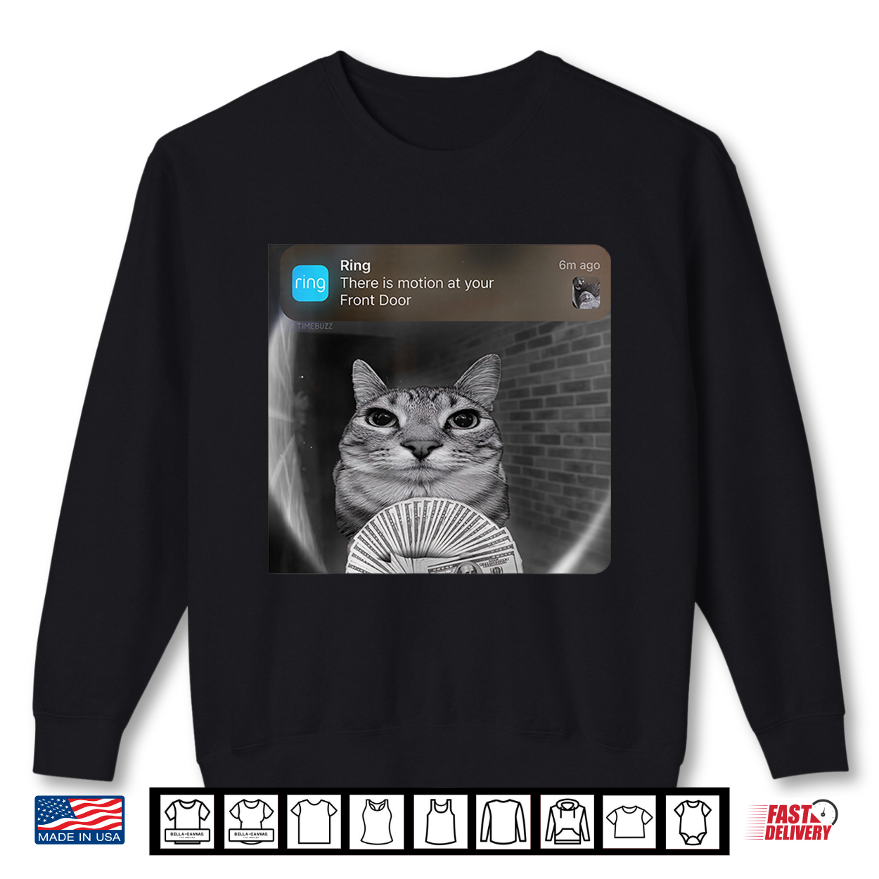 There Is Motion At Your Front Door Funny Cat Motion Meme Shirt