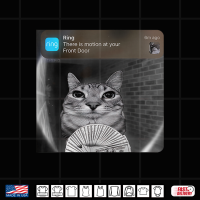 Design There is Motion at Your Front Door Funny Cat Motion Meme Shirt