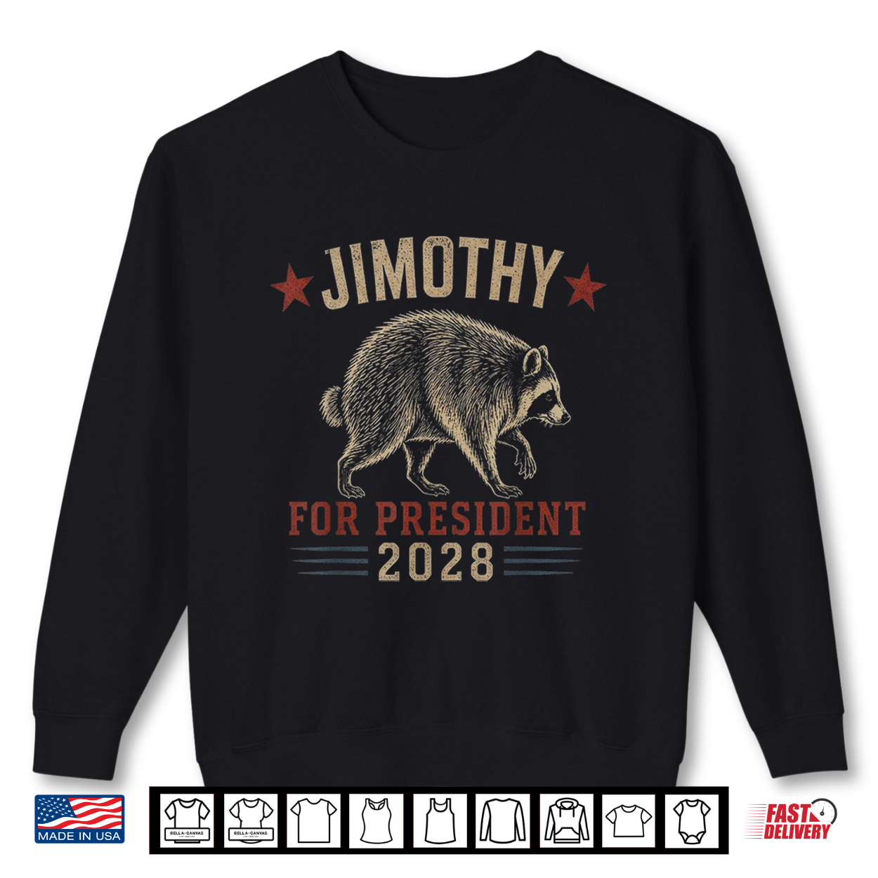 Viral Raccoon Timothy Jimothy For President 2028 Funny Meme Shirt
