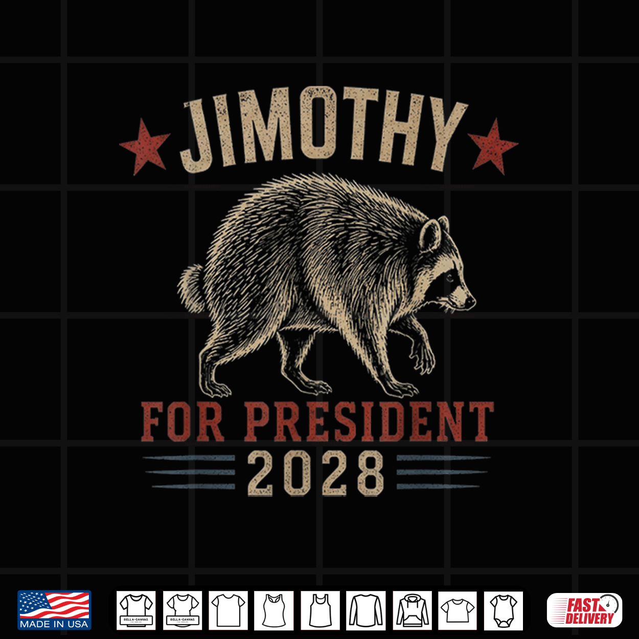 Viral Raccoon Timothy Jimothy For President 2028 Funny Meme Shirt