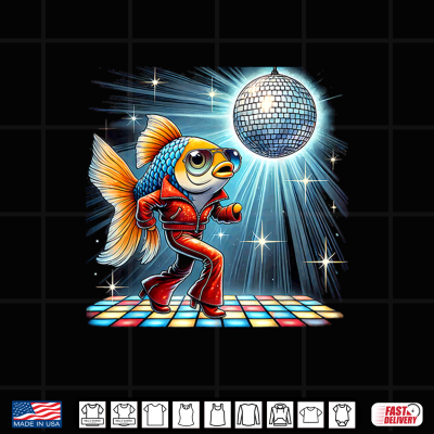 Design Aesthetic Fish Disco Shirt