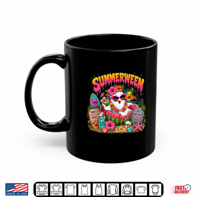 Mug Cute Summerween Spooky Season Girls Halloween In July Beach Shirt