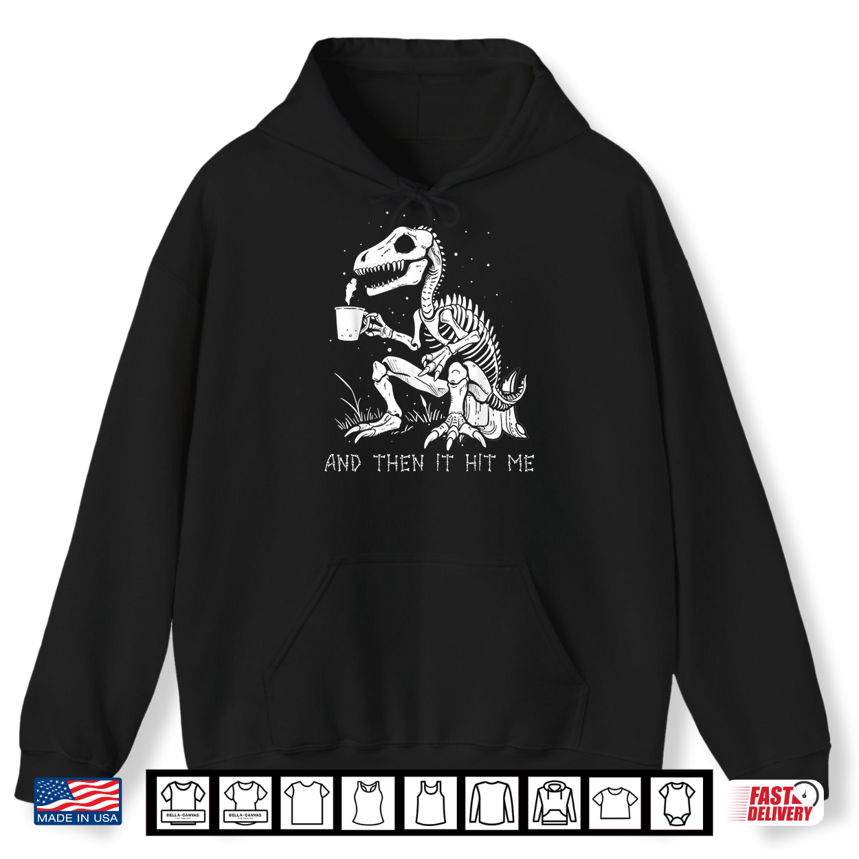 Funny Skeleton Dinosaur Costume Goth Men Women Halloween Shirt